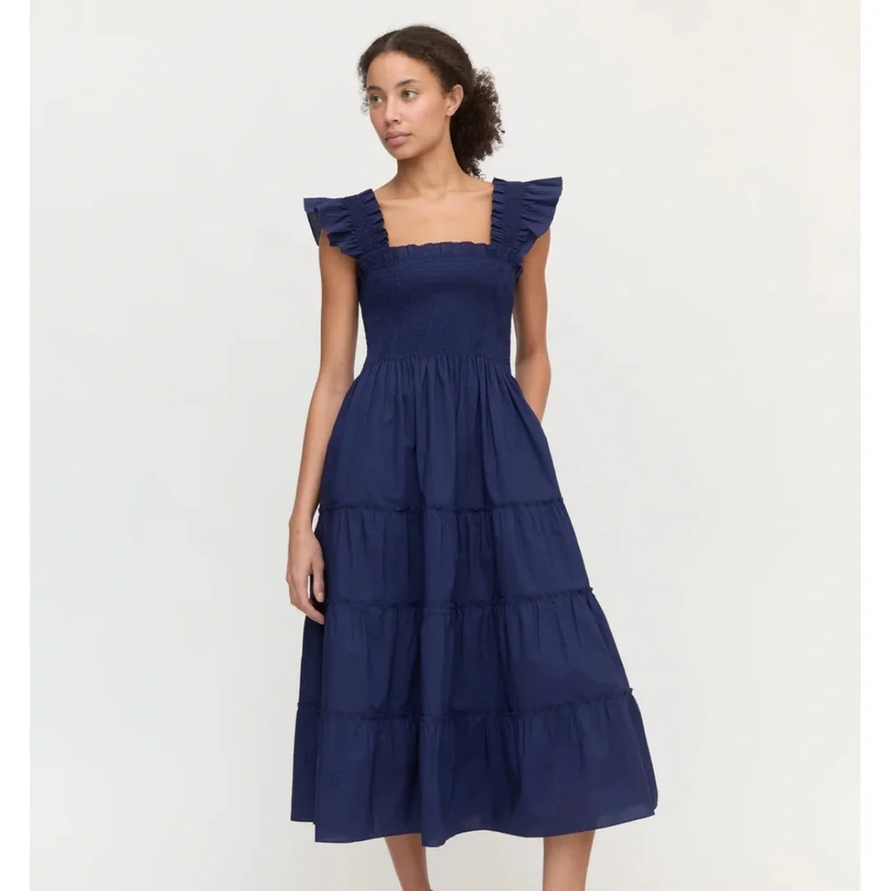 Hill House Ellie Nap Dress in Navy - Picture 1 of 10